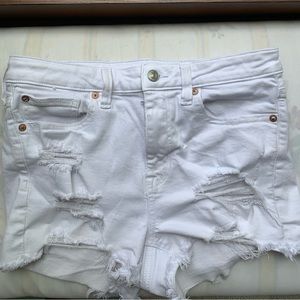 American Eagle White Denim Shorts